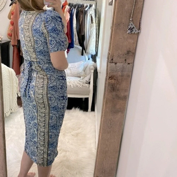 Vintage blue boho maxi dress size small - Picture 2 of 9